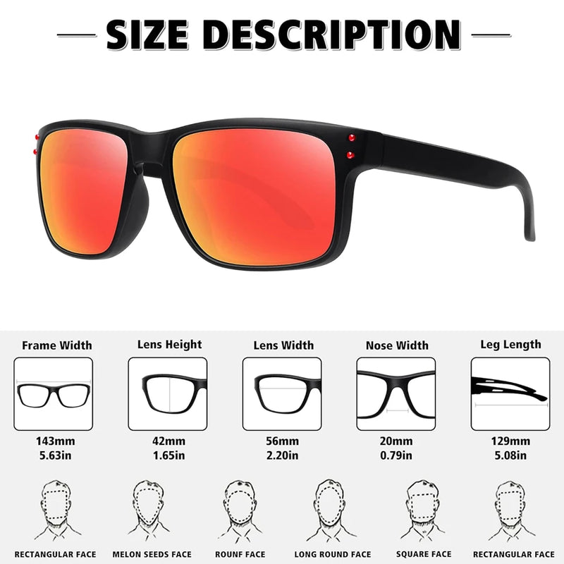 Fashion Polarized Square Sunglasses for Men and Women High Qualiy Finish Sun Glasses UV Protection Glasses