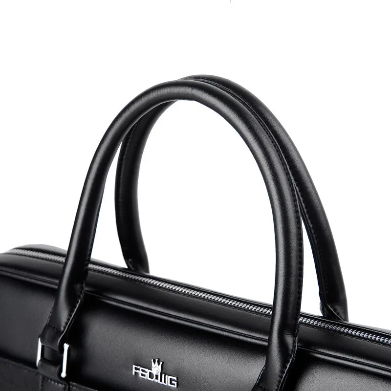 Oyixinger Men's Bag Fashion Business Briefcase For Men Crocodile Pattern Leather Handbag For 14inch Laptop Casual Shoulder Bags