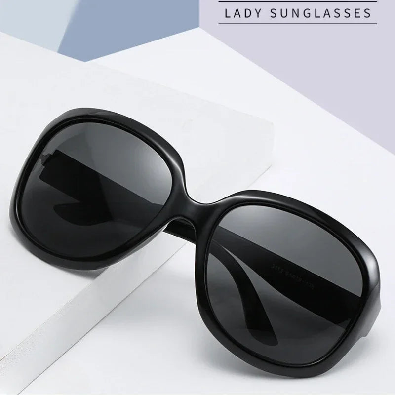 New Fashion Sunglasses Elegant Large Frame Sunglasses Retro European Style Glasses Men and Women Alike