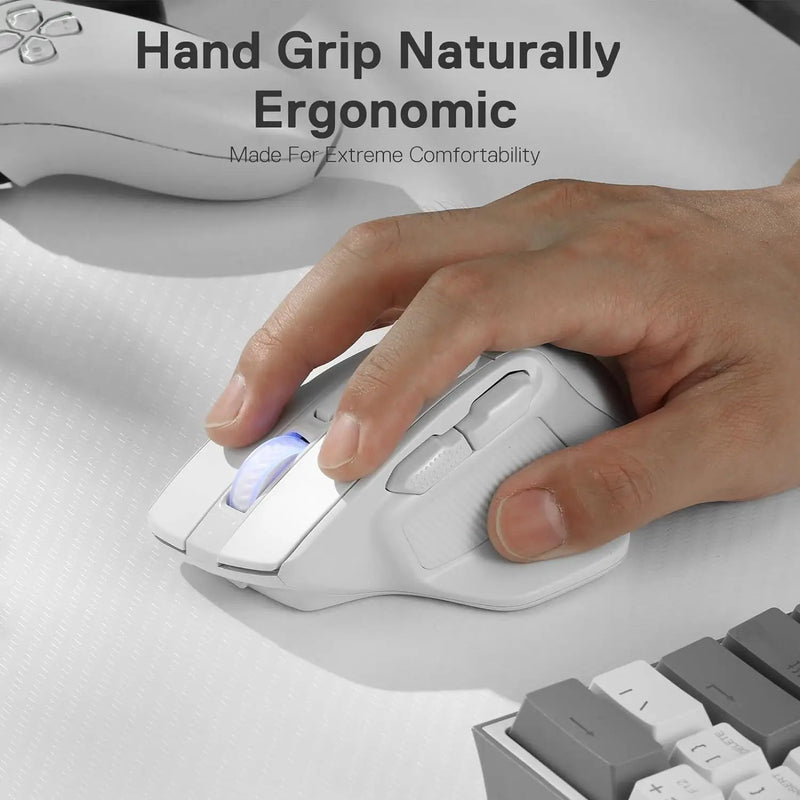 Redragon M806 Wireless Gaming Mouse, 7 Programmable Buttons Wired RGB Gamer Mouse w/ 3-Mode Connection, BT & 2.4G Wireless