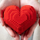 DP 71011 Valentine Day Wedding Lover Heart I Love You With Base DIY Mini Diamond Blocks Bricks Building Toy For Children No Box