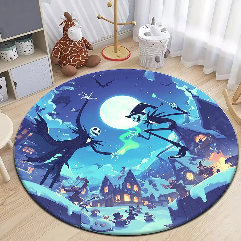 The Nightmare Before Christmas HD Printed Round Carpet.exquisite, Living Room,bedroom,sofa,entry Door Mat.table,chair,gift,Rug