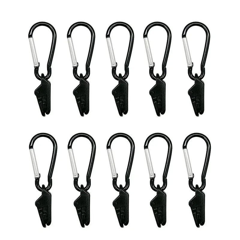 10Pcs Windproof Clamp Set Survival Grommet Tent Clips Buckle Awning Tarp Fixed Outdoor Camping Tent Accessories Plastic Hook