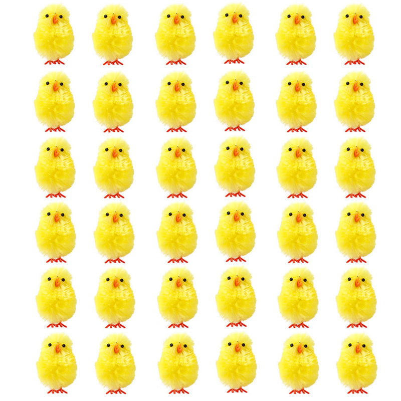 36Pcs Easter Chick, Small Soft Chick Novelty Chick Toys Plush Stuffed Animal for Party Favor, DIY Easter Bonnet Decorations
