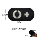 5*2.5CM IR Reflection Blood Type A B AB O POS NEG Embleem Hook and Loop Patches,Tactical Badges Clothes Stickers Glow in Dark