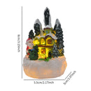 LED Christmas Castle House Decoration Gift Decor Christmas Snow Village Statue set Lights up Holiday Festival Xmas Ornaments