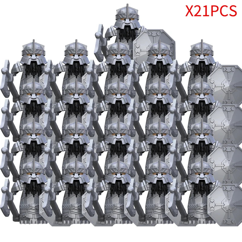 Classic Medieval Movie Elves Dwarf Warrior Iron Foot Dane leader of the Dwarfs Building Blocks LOTR Figures Toys For Children