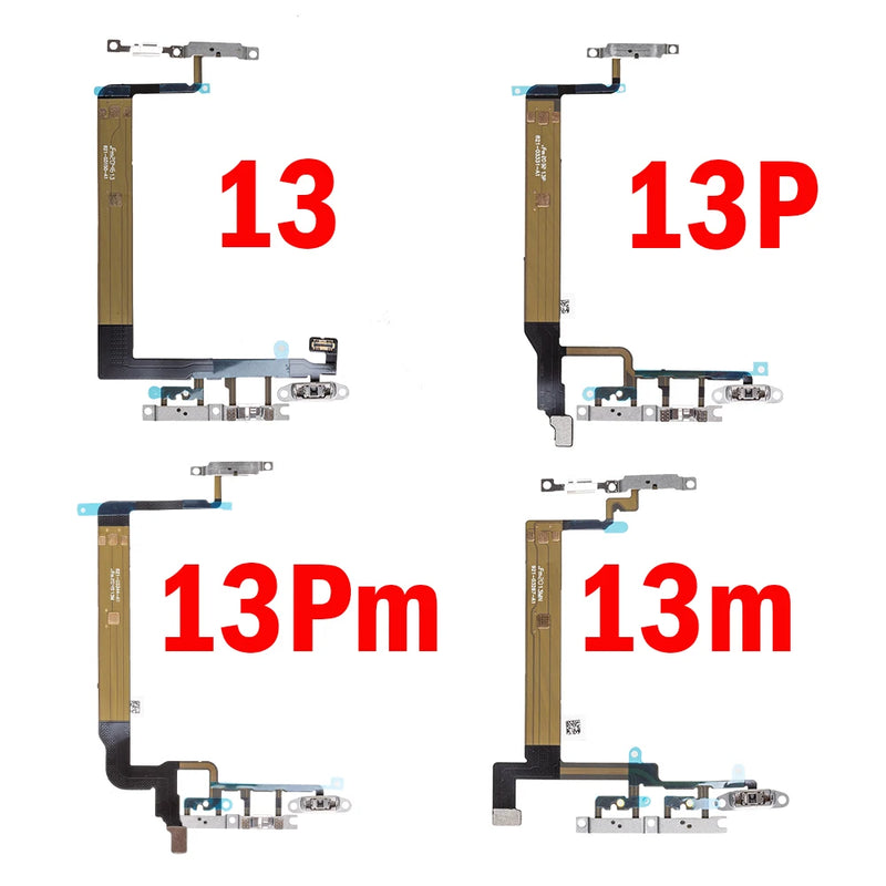 1pcs On Off Key Ribbon Power Switch Volume Button Flex Cable For iPhone 13 mini  Pro Max Replacement Parts