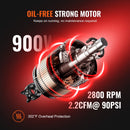 VEVOR Silent Air Compressor 900W 1450W 1800W Quiet Oil-free Portable Air Pump for Home Repair Tire Inflation Whisper Compressor