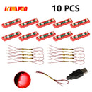 10PCS 0.8mm Pin RGB LED Building Blocks USB Lamp DIY Street Light City Electric Decorate 1X1 Brick Compatible All Brands