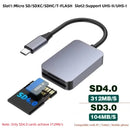 UHS-II USB C Card Reader SD 4.0 Card Reader SD TF Card Reader Micro SD Memory Card Reader for Laptop Phone Macbook PC Cardreader