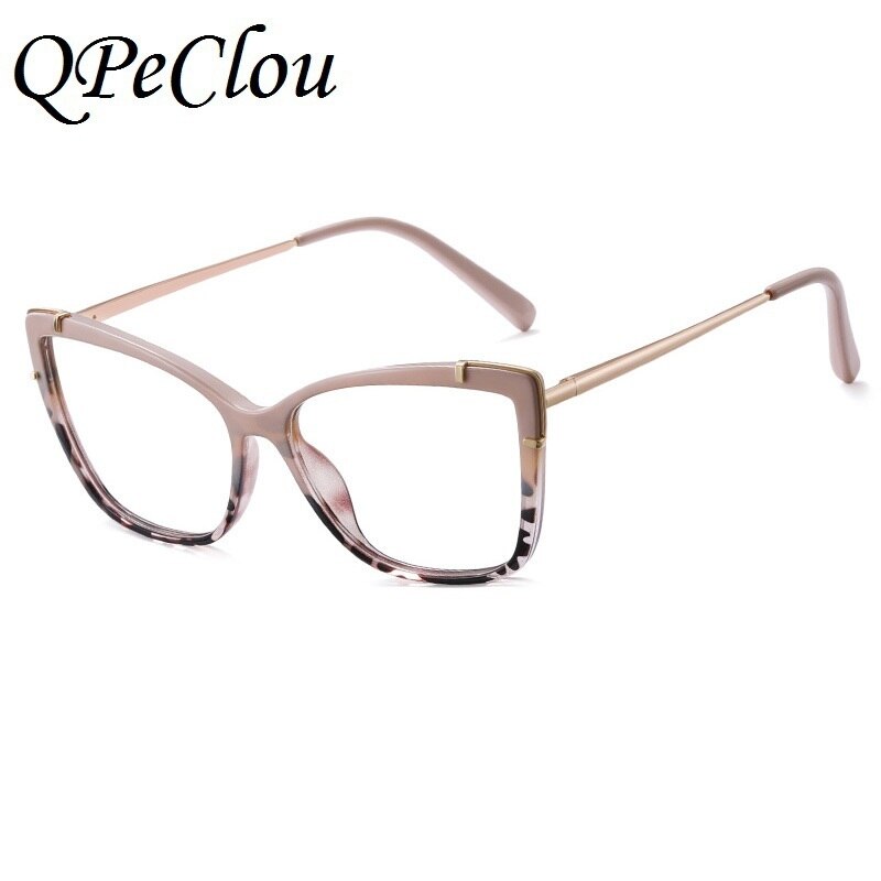 New Fashion Square Anti-blue Glasses Frame Women Brand Vintage Optical Computer Transparent Eyeglasses Female Oculos Feminino