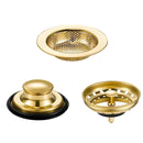 Drainage Management Kit Gold Sink Basket Home Improvement Clog Prevention Drain Strainer Multifunctional Sink Use