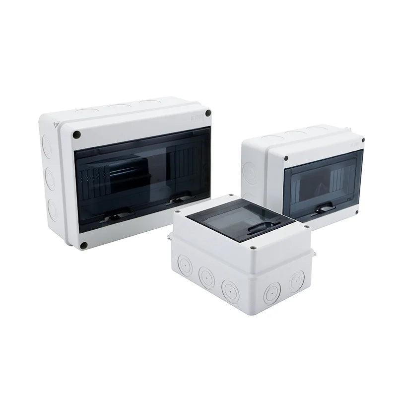 IP65 Waterproof Distribution dc breaker Box 2/3/5/8/12/15/18/24WAY PC /ABS Plastic Outdoor Electrical  MCB solar Junction Box