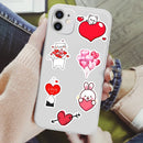 Red Heart Love Stickers Valentine's Day DIY Gift Toys for Scrapbook Diary Journals Laptop Luggage Bottles Decorative Waterproof