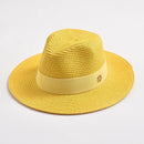 New Summer Straw Hat for Women Panama Soft Shaped Beach Sun Hat Outdoor UV Protection Travel Hat Sombreros De Mujer