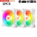 COOLMOON Computer Case 120mm Fan 5V 3 Pin ARGB Cooling Ventilado 12V 4 Pin PWM Computer Chassis Fans Ventilador 12cm Aura Sync