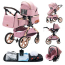 3-in-1 baby pram Travel system Lightweight pram from birth All-terrain baby pram Compact folding pram Summer