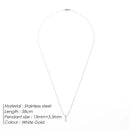 ELANDIS Simple Square Pendant Necklace Stainless Steel Gold-Plated Men's Accessories Wholesale