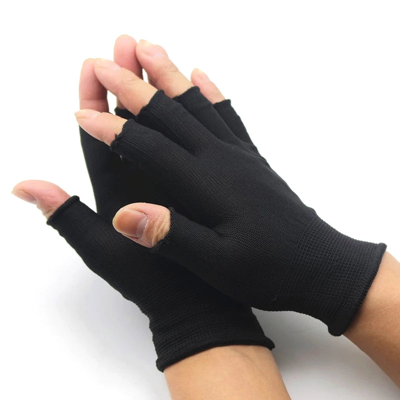 Winter Half Finger Fingerless Gloves Unisex Outdoor Mittens Warm Glove Women Men Wool Knit Gloves Elastic Comfort