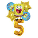 Cartoon Yellow Sponge-Bob Theme Party Supplies Disposable Tableware Plate Cup Tablecloths Balloons For Kids Birthday Baby Shower