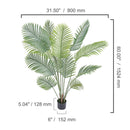SucceBuy Artificial Palm Tree 4/5/6 FT Tall Faux Plant Secure PE Material & Anti-Tip Tilt Protection Low-Maintenance Plant