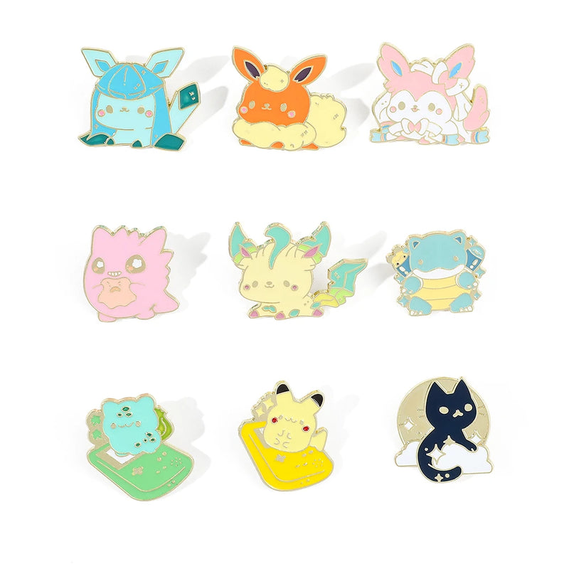 Pokemon Pikachu Brooch Lapel Pins for Backpacks Enamel Pin Brooches for Women Pines Badges Fashion Jewelry Accessories Gifts