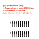 10 / 20 Pack Replacement Nibs For GAOMON ArtPaint Pen AP10 / AP20  AP31/ AP32 / AP40 / AP50, Graphics Tablet for Drawing Stylus