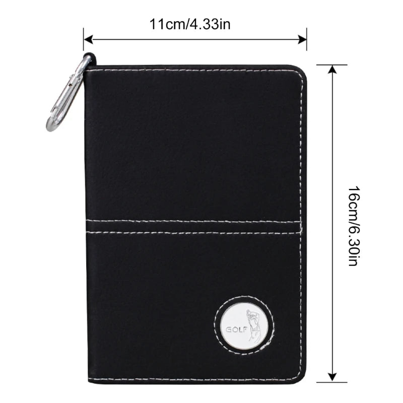 Refillable Golf Scorecard Holder Leather Golf Yardage-Book Cover With Golf Scorecard Book,Unique Golf Gift For Women Men