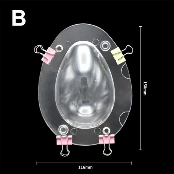 DIY Chocolate Mold 3D Polycarbonate Easter Egg Shape Cake Decoration Mould Candy Pudding Molds Baking Pastry Tools Accessories
