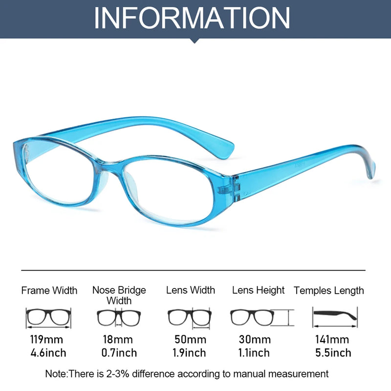 Fashion Reading Glasses Ultra Light Frame Eye Protection Men Women Elegant Comfortable Eyeglasses Diopter +1.0~4.0