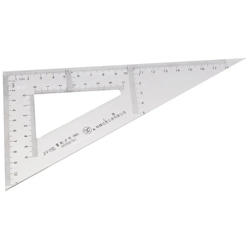 2 Pack Acrylic Plastic Ruler Drawing Transparent 45/90 Degree Measuring Tool 30/60 Degree Ruler Office