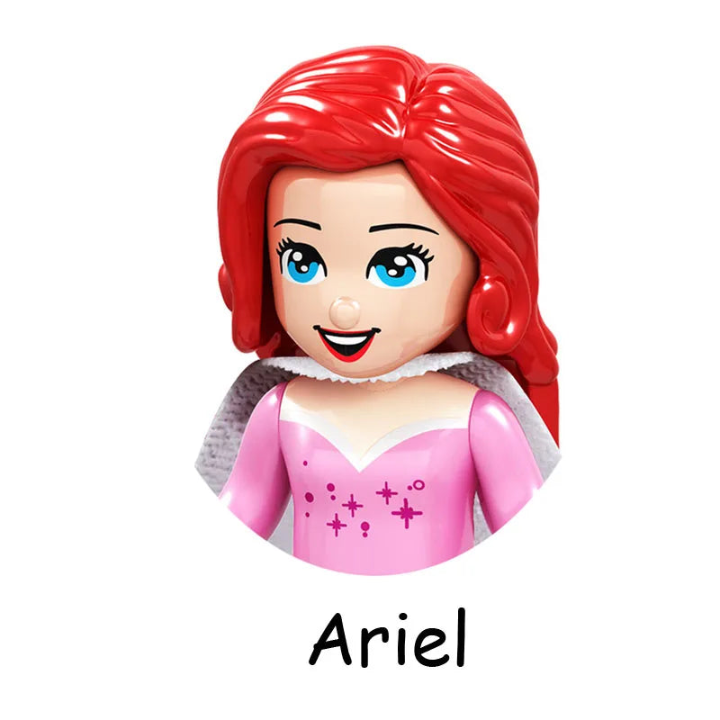 SLUBAN Girl Princess Royal Carriage Wagon Horse Racing Party Model Building Blocks Enlighten Action Figure Toys For Children