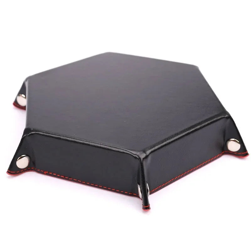 7 Kinds Colors leather Fabric Felt Folding Square Dice Tray Portable Quadrilateral Dice Box For Board Games Dice Storage 25*25cm