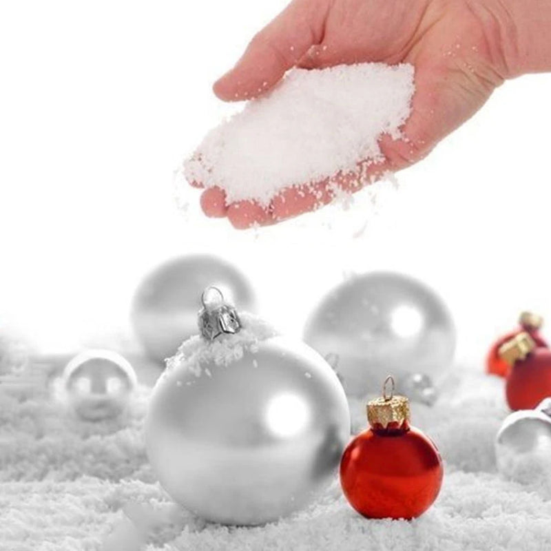 1/5/10bag Christmas Fake Magical Instant Snow Fluffy Super Absorbant Party Supplies Decorations For Christmas Wedding Snowflake