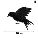 Simulation Black Crow Raven Bird Repellent Pest Control Halloween Artificial Crow Raven Prop Horror Scary Garden Decorations