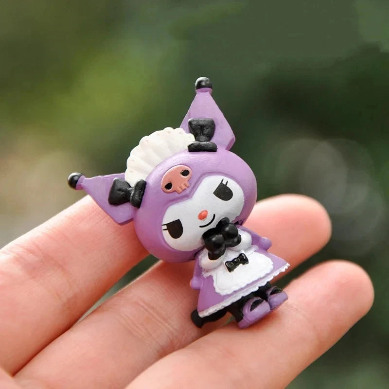 5Pcs 3-4cm Kawaii Kuromi Melody Model Anime Figure Doll Accessories Toys Gift Action Figures Hobbies Gifts