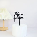 New Dad's Happy Birthday Cake Topper Golden Beer Super Dad High-grade Acrylic Father's Day Party Cake Toppers Dessert Decoration