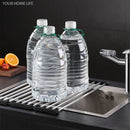 Folded Dish Drain Rack for Kitchen SUS304 Steel,Sink drying Rack,Bowl shelf Foldable Dish Drying Rack Overthe Sink Plate Storage