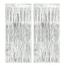 2Pcs 2m Tinsel Curtain Birthday Wedding Bachelorette Party Decoration Background Graduation Bridal Shower Independence Day