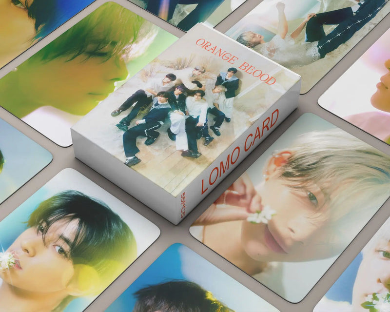 55Pcs/Set Kpop Hot Idol Album ORANGE BLOOD High Quality Lomo Cards Collection Postcards Photocards HEESEUNG SUNOO SUNGHOON NI-KI