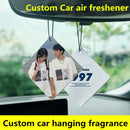 new Car fragrance Custom photo pendant Car perfume DIY company LOGO Personal photo lovers Personalized creative car decoration