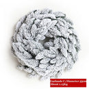 Round Christmas Wreath PE Flocking Wreath Christmas Door Decoration Pendant Diameter 55/60cm Garlands Home Decor