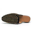 New Men Casual Shoes Designer Rivet Dress Shoes Loafers Fashion Chaussure Homme Cuir Half Slippers Zapatos Hombre Party Flats