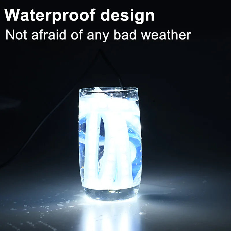 1.8m/1.2m LED Car Hood Atmosphere Lght Strip Waterproof Auto Exterior Decoration Lighting Decorative Headlights Ambient Lamp 12V