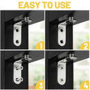 Stainless Steel Corner Bracket L Right Angle Connector Brackets Furniture Cabinet Fastener Corner Brace Shelf Support with Screw