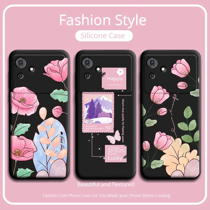 For Cubot Note 21 4G Case Cute Panda Flower Soft Silicone Couple Phone Case For Cubot Note21 4G Protect Shockproof Cartoon Cover