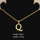 Initial Necklace for Men Women Boys Girls, 18K Gold Plated 26 Letters Pendant Necklace, Personalized Jewelry Father's Day Gifts