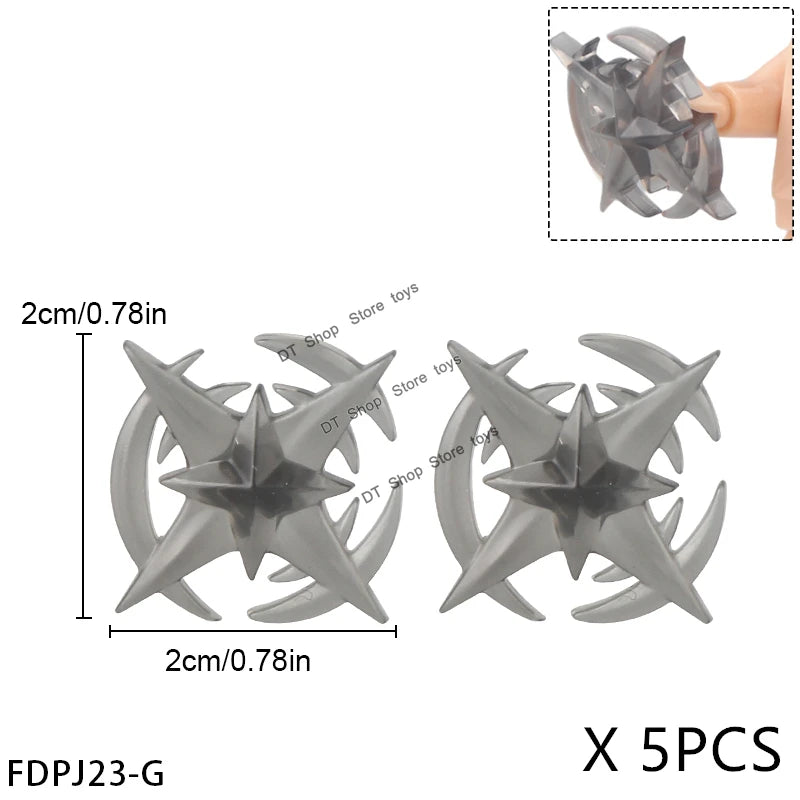 5PCS Cartoon Special Effects Pieces Arm Fist Wind Lightning Leg Flames Weapons Accessories Assemble Scene Bricks Kids for Toys