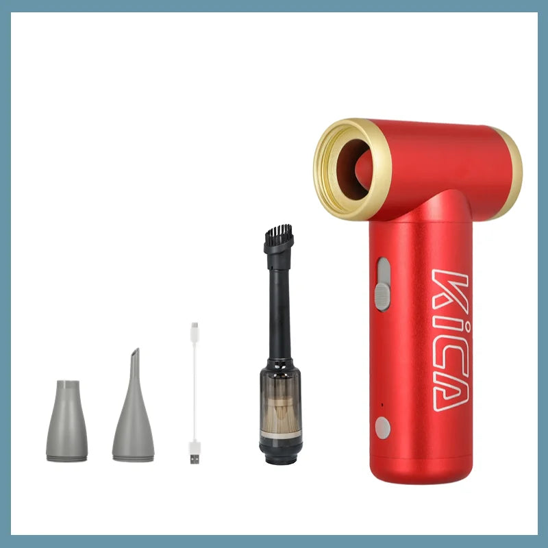 100000RPM KICA Jetfan 2 Air Blower Portable Turbo Fan Compressed Air Duster Wireless Computer Keyboard Cleaner for PC Car Camera